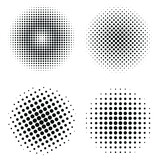 Set ot halftone circles. Halftone dot pattern