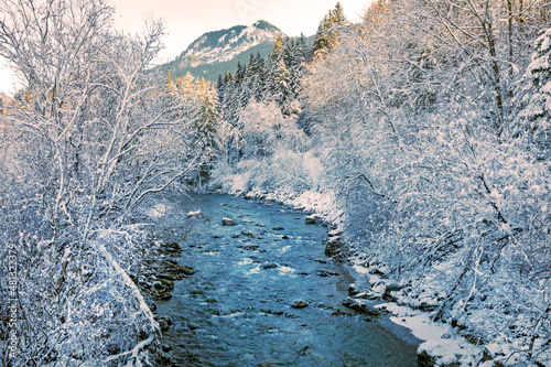 Ostrach - Allgäu - Eis - Frost - Winter - Raureif - Bad Hindelang photo