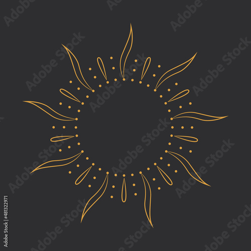 minimalism point symbols. to design an astrologer's blog or tarot cards