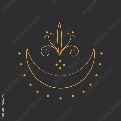 minimalism point symbols. to design an astrologer's blog or tarot cards