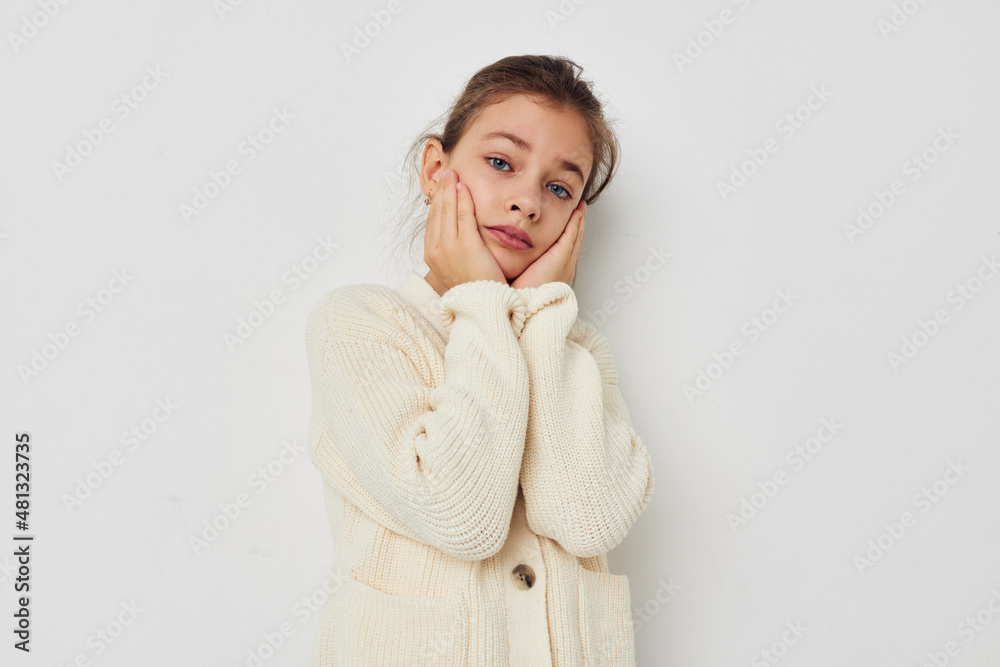pretty young girl hand gestures smile Lifestyle unaltered pretty young girl hand gestures smile Lifestyle unaltered