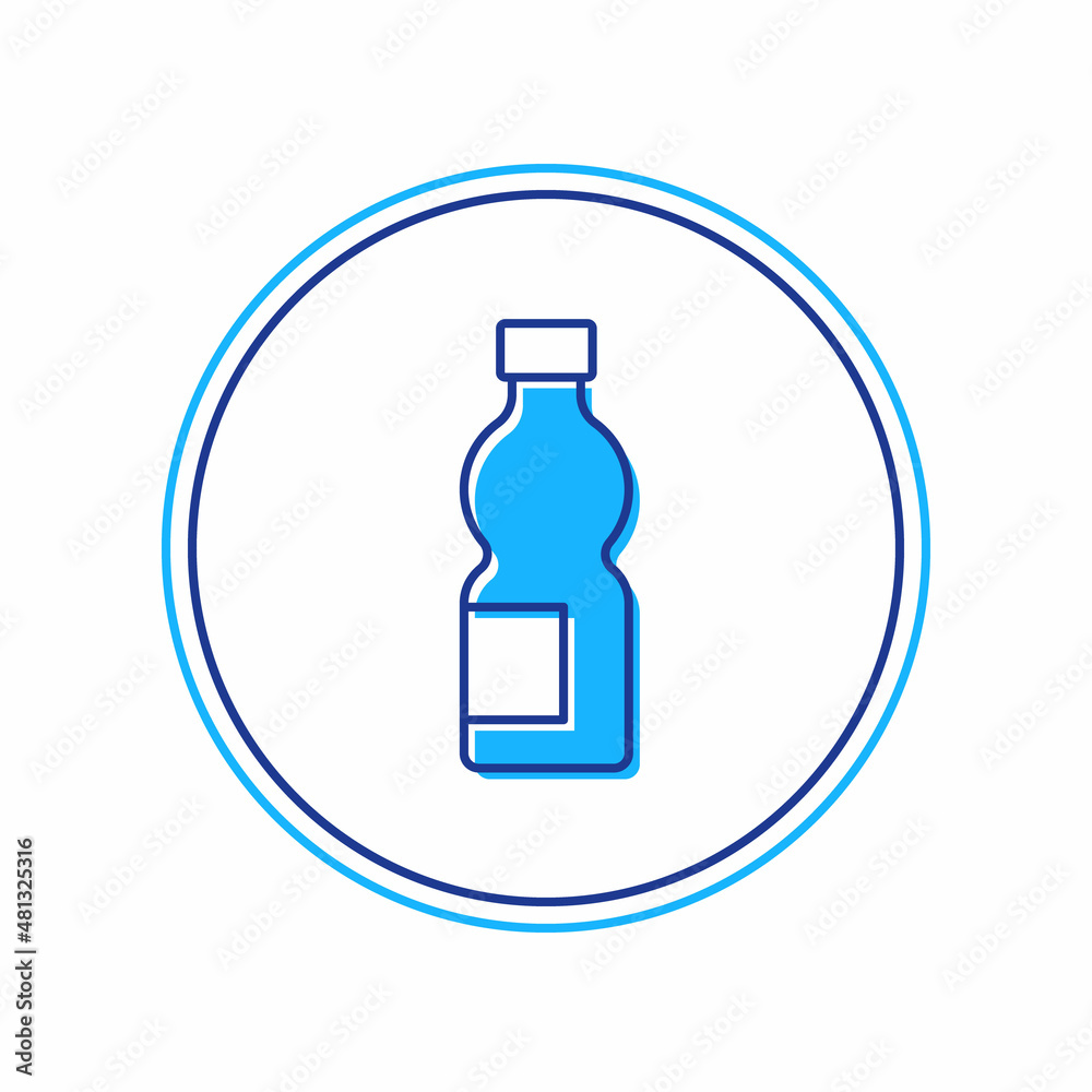 Filled outline Bottle of water icon isolated on white background. Soda aqua drink sign. Vector Filled outline Bottle of water icon isolated on white background. Soda aqua drink sign. Vector