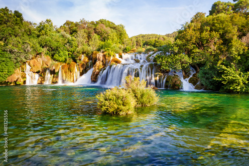 Skradinski buk waterfall in Krka national park  Croatia