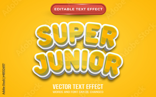 Super junior text effect cartoon style
