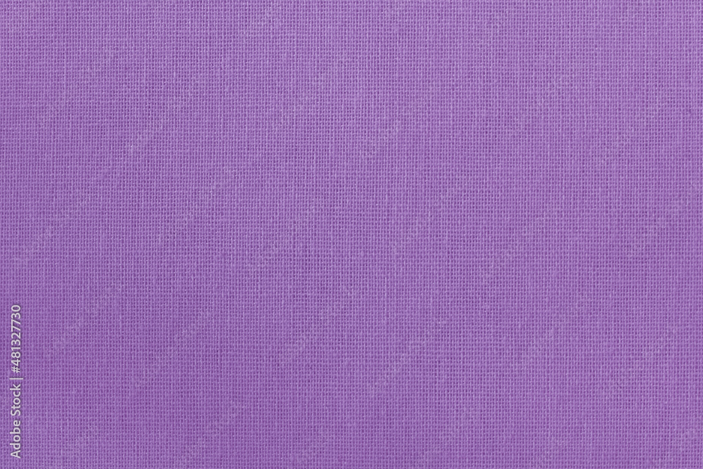 Fototapeta premium Purple cotton fabric texture background, seamless pattern of natural textile.