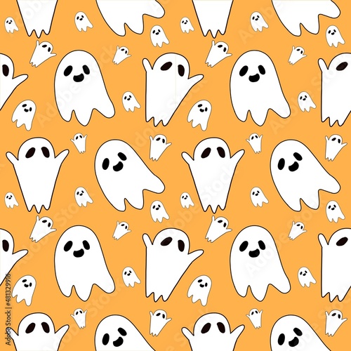 seamless pattern with Halloween.