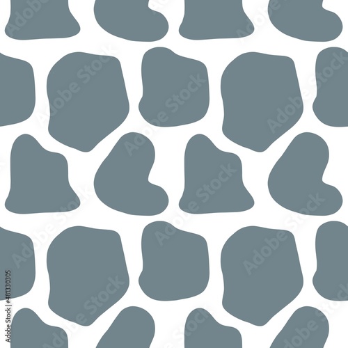 seamless pattern with black and white stones