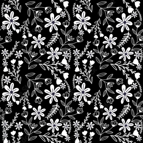 black and white seamless pattern