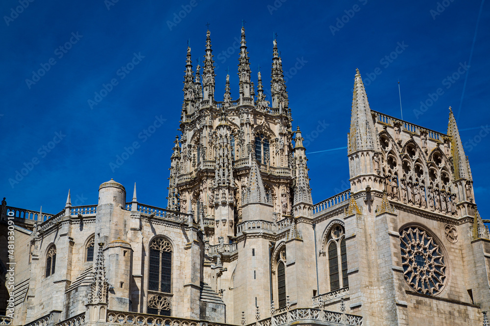 Fachada de iglesia, Catedral de Burgos, España