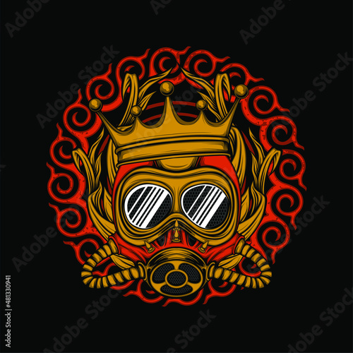 steampunk full face mask illustration photo