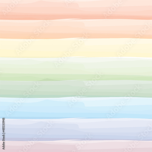 Abstract colorful background with lines.Pride month flag.LGBTQ concept.Watercolor rainbow.Pastel wallpaper or texture for card and wrapping paper.Light and bright pattern.Vector illustration.