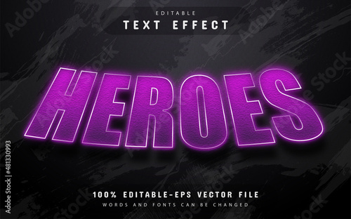 Super heroes 3d text effect editable