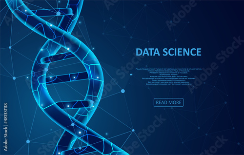 Futuristic DNA concept structure illustration