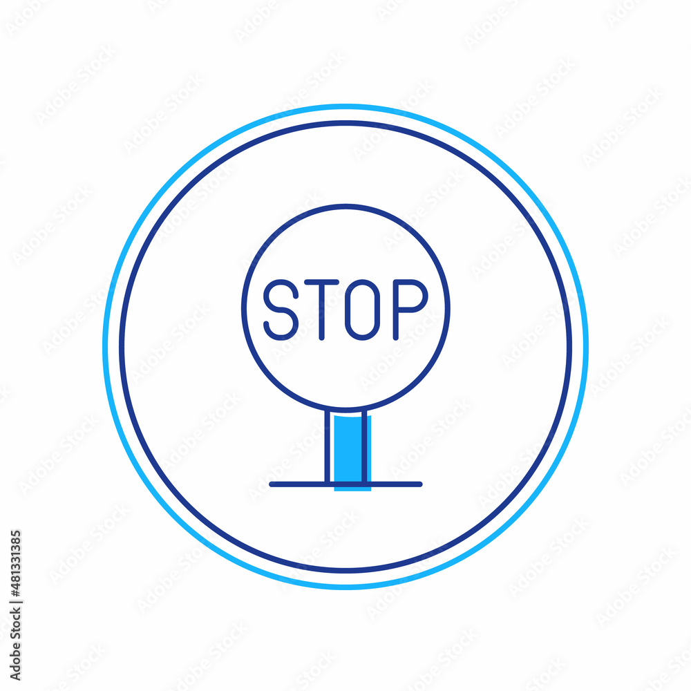 Filled outline Stop sign icon isolated on white background. Traffic regulatory warning stop symbol. Vector Filled outline Stop sign icon isolated on white background. Traffic regulatory warning stop symbol. Vector