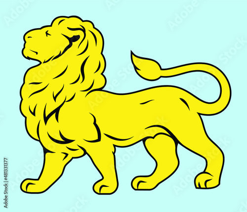 Lion image  profile  vector file 