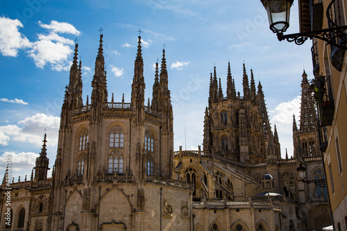 Obraz na płótnie Fachada de iglesia Catedral de Burgos, España w salonie