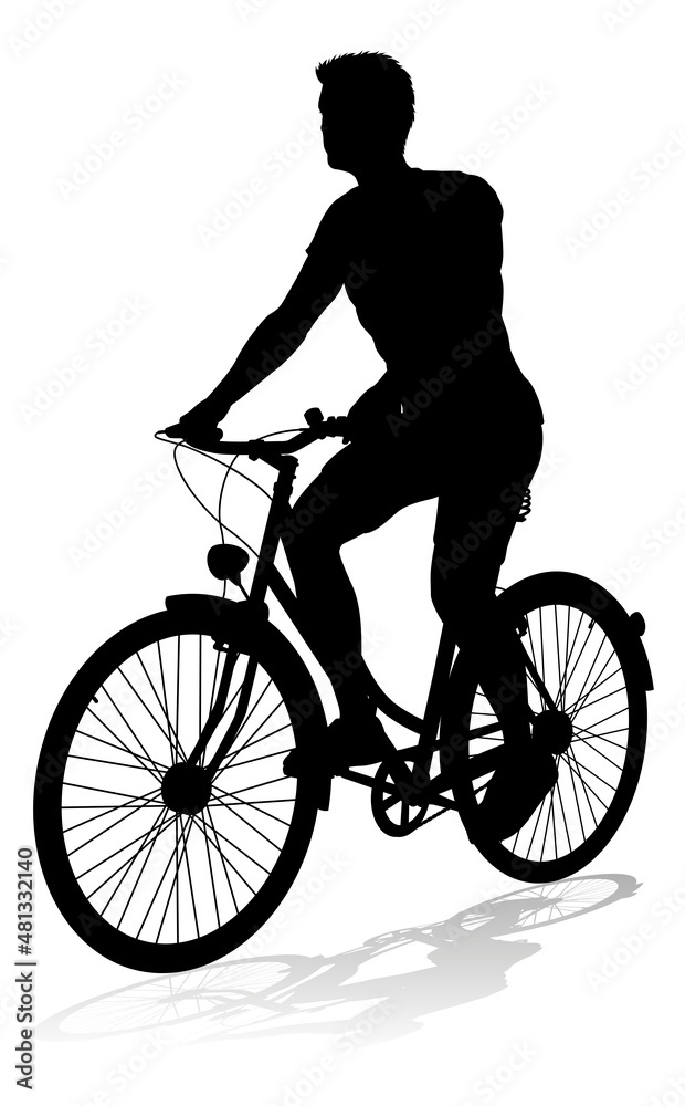 Bike Cyclist Riding Bicycle Silhouette Bike Cyclist Riding Bicycle Silhouette