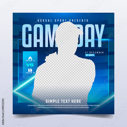 Esport gameday social media instagram post banner template
