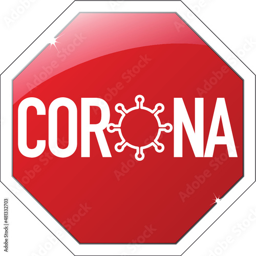 Corona stop sign