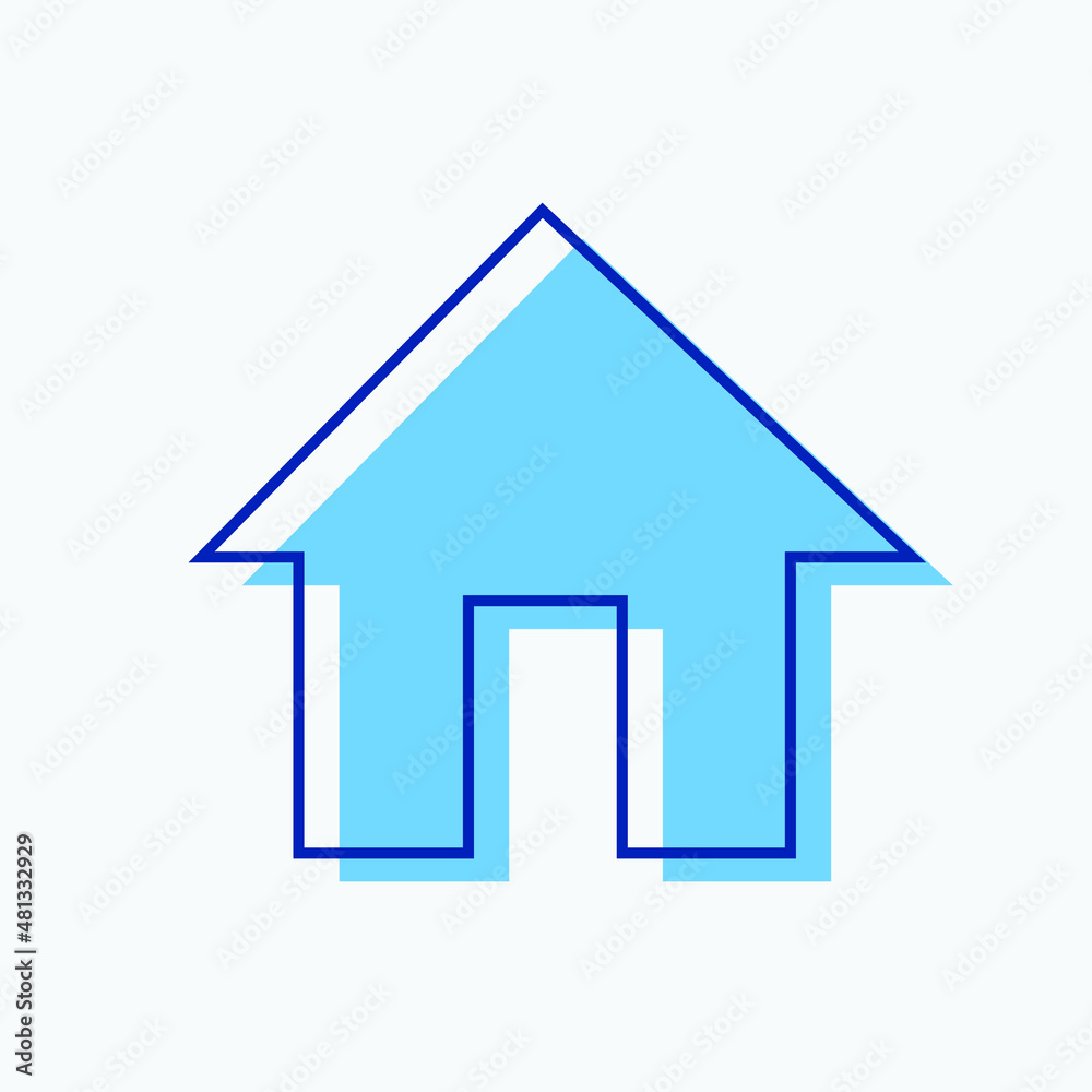 House Simple Blue Flat Design for Icon, Symbol, and Logo. Home Icon for Mobile and Web Graphic Resources. High-Quality EPS 10 Editable Stroke House Simple Blue Flat Design for Icon, Symbol, and Logo. Home Icon for Mobile and Web Graphic Resources. High-Quality EPS 10 Editable Stroke