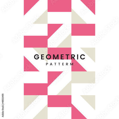 Modern Geometric abstract vector Shape with text design in the middle of art, a Geometrical texture composition for wallpaper design, branding, invitations, posters, textile and illustration