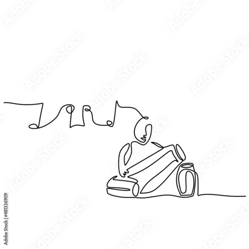 One single continuous line ...