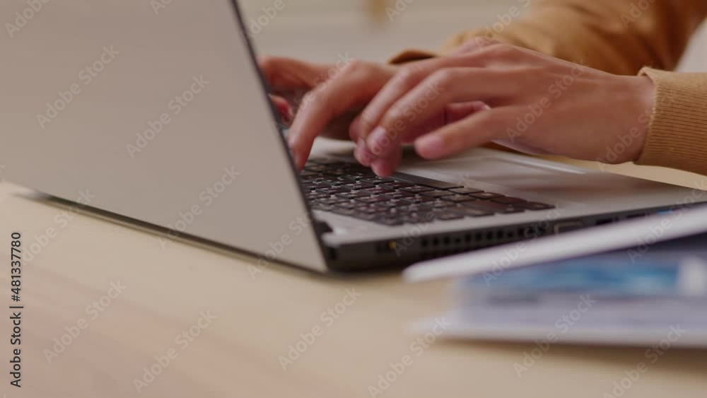 Close up hands of business man working with Computer laptop communication with customer to sending Purchase Order.Searching for online information.Business Technology Concept Close up hands of business man working with Computer laptop communication with customer to sending Purchase Order.Searching for online information.Business Technology Concept