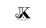 JAK, Abstract initial monogram letter alphabet logo design