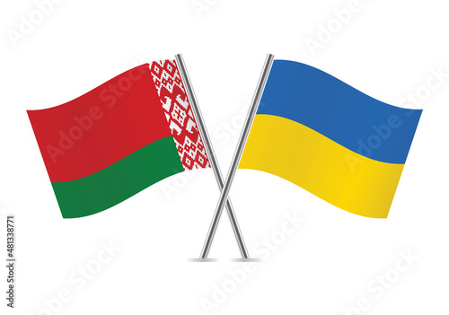 Belarus and Ukraine flags. Belarusian and Ukrainian flags isolated on white background. Vector illustration. Free Download Belarus and Ukraine flags. Belarusian and Ukrainian flags isolated on white background. Vector illustration. - GFXLoad