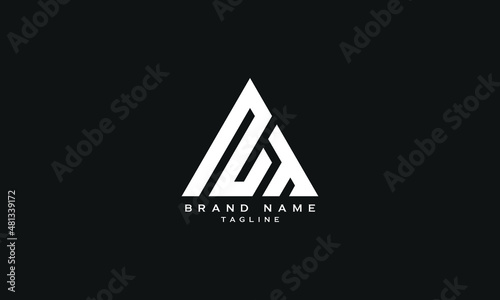 NUF, PUF, Abstract initial monogram letter alphabet logo design