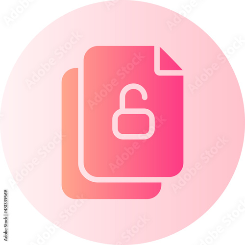 Document unlock gradient icon