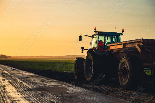 tractor on the field