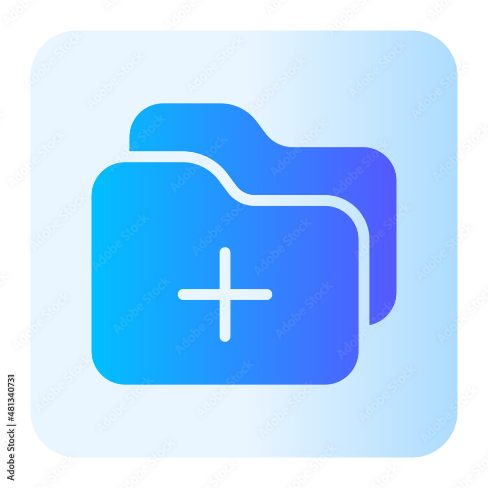 Fototapeta premium add file gradient icon
