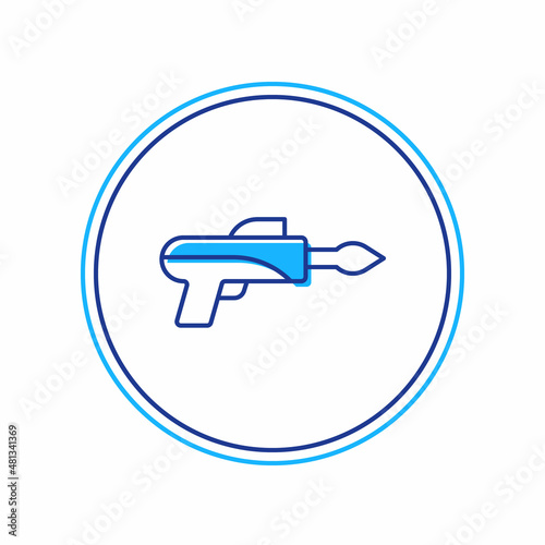 Filled outline Fishing harpoon icon isolated on white background. Fishery manufacturers for catching fish under water. Diving underwater equipment. Vector