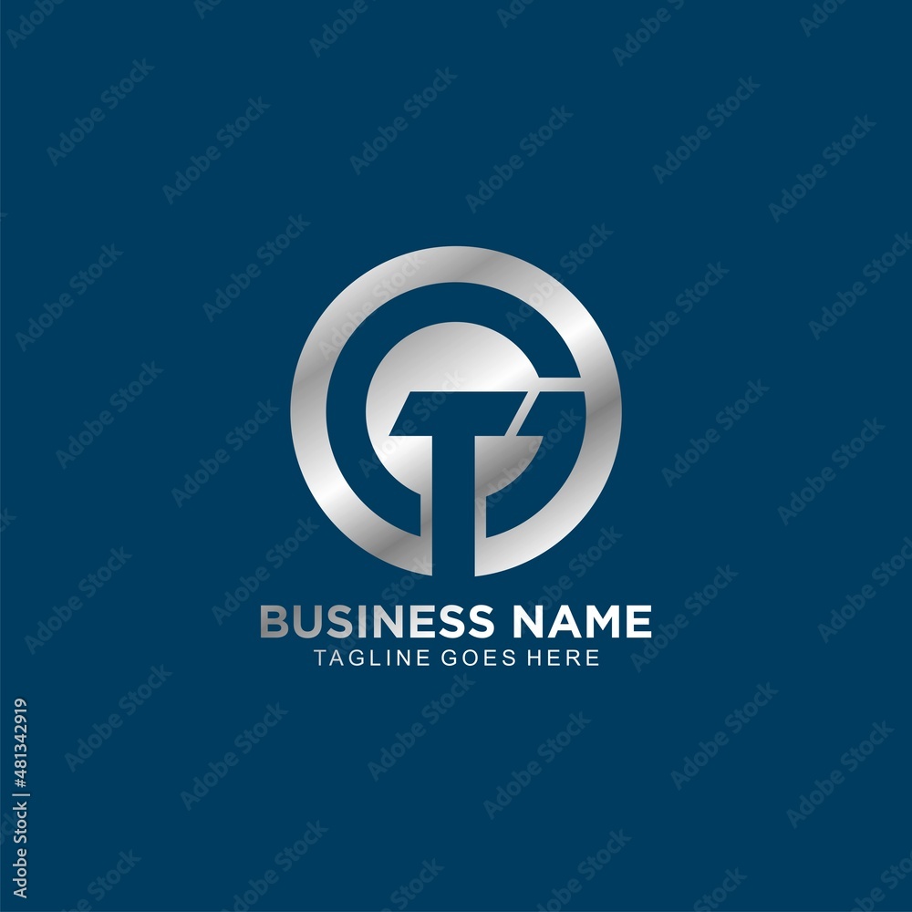 Fototapeta premium GTP initial logo simple design concept for business company