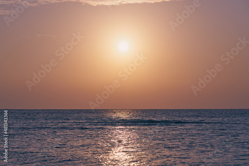 The sun rises over the Red Sea at dawn. © Arthur