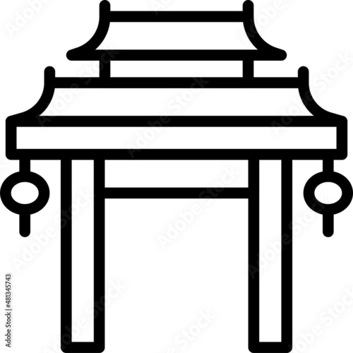 Paifang icon ,Chinese New Year vector illustration