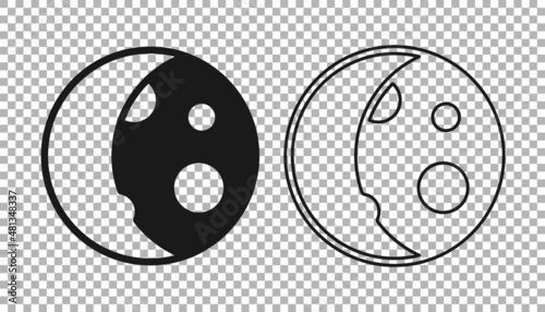 Black Moon phases icon isolated on transparent background. Vector