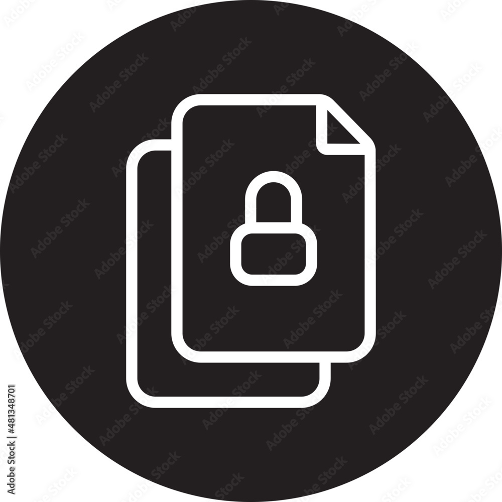Document locked glyph icon Document locked glyph icon