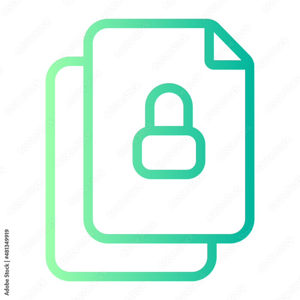 Document locked gradient icon Document locked gradient icon