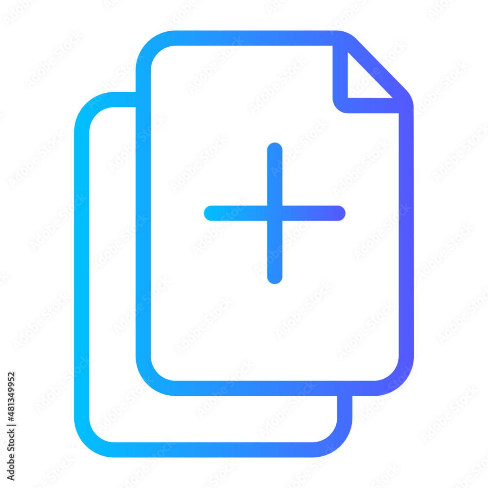 document add file gradient icon document add file gradient icon