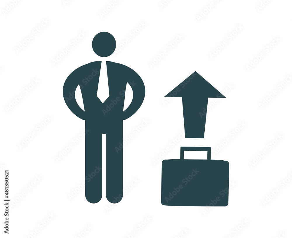 Vector illustration of an icon, logo, business, finance and marketing. Growth, achievements.