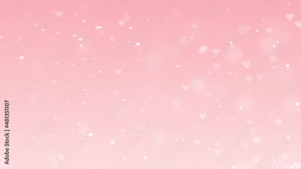 Motion graphic of Pink particle heart falling on pastel pink abstract background for valentine's day celebration seamless loop video Motion graphic of Pink particle heart falling on pastel pink abstract background for valentine's day celebration seamless loop video