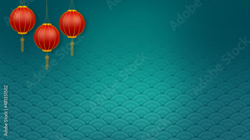 Photography Happy chinese new year for Party and Celebrations With Space for Message Isolated in Red Background