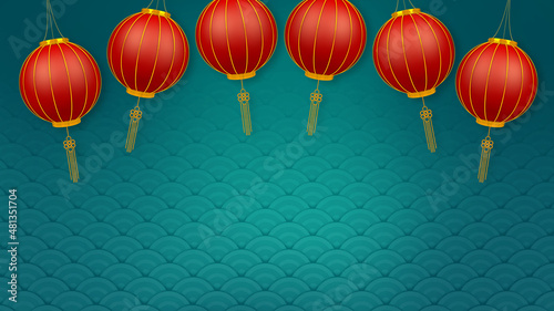 Photography Happy chinese new year for Party and Celebrations With Space for Message Isolated in Red Background