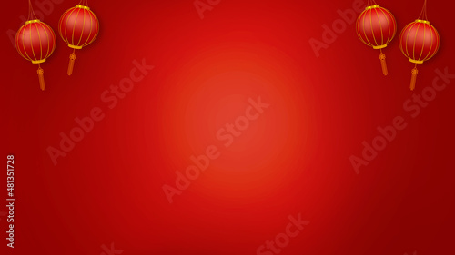 Photography Happy chinese new year for Party and Celebrations With Space for Message Isolated in Red Background