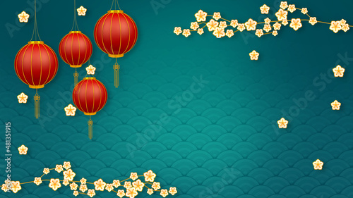 Photography Happy chinese new year for Party and Celebrations With Space for Message Isolated in Red Background