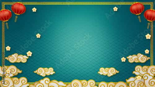 Photography Happy chinese new year for Party and Celebrations With Space for Message Isolated in Red Background