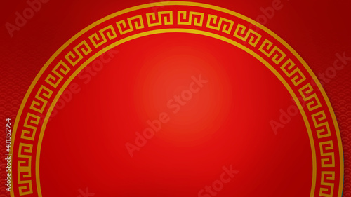 Photography Happy chinese new year for Party and Celebrations With Space for Message Isolated in Red Background