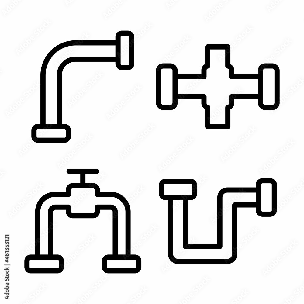 Water Pipe Icon Design Vector Logo Template Illustration Sign And Symbol Water Pipe Icon Design Vector Logo Template Illustration Sign And Symbol